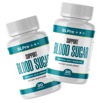 GLpro Blood Sugar Support supplement bottles