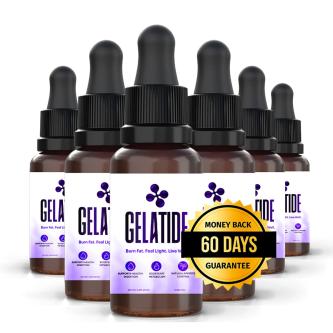 Gelatide supplement bottle — metabolism support liquid dropper